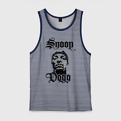 Майка мужская хлопок Snoop Dogg Face, цвет: синяя тельняшка