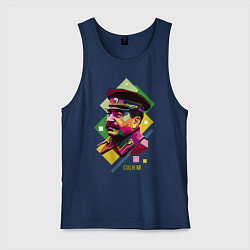 Майка мужская хлопок Stalin Art, цвет: тёмно-синий