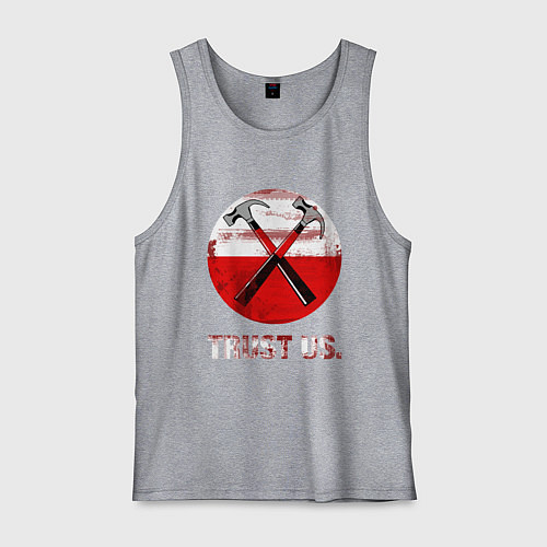 Мужская майка Pink Floyd: Trust us / Меланж – фото 1