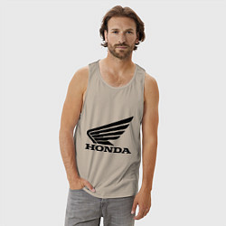 Майка мужская хлопок Honda Motor, цвет: миндальный — фото 2