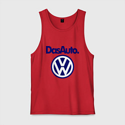 Майка мужская хлопок Volkswagen Das Auto, цвет: красный