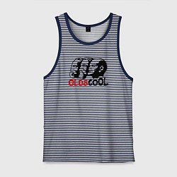 Майка мужская хлопок Oldscool USSR, цвет: синяя тельняшка