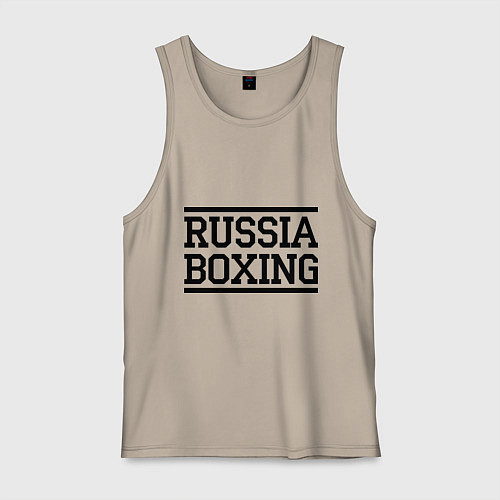 Мужская майка Russia boxing / Миндальный – фото 1