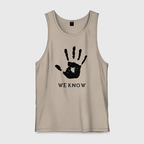 Мужская майка We know / Миндальный – фото 1