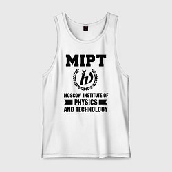 Майка мужская хлопок MIPT Institute, цвет: белый