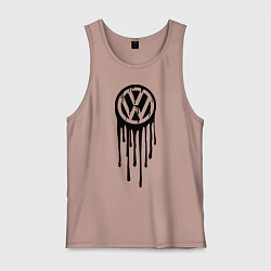 Майка мужская хлопок Volkswagen, цвет: пыльно-розовый