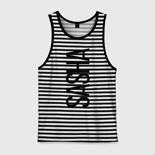 Мужская майка Саша / Черная тельняшка – фото 1