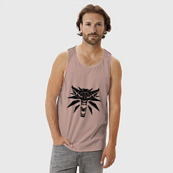 Майка мужская хлопок The Witcher 3, цвет: пыльно-розовый — фото 2