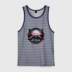 Майка мужская хлопок The Witcher 3, цвет: синяя тельняшка