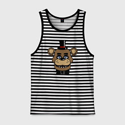 Майка мужская хлопок Freddy FNAF, цвет: черная тельняшка
