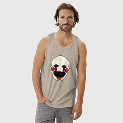 Майка мужская хлопок Puppet FNAF Марионетка, цвет: миндальный — фото 2