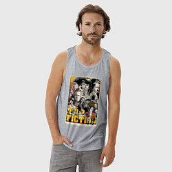 Майка мужская хлопок Pulp Fiction Stories, цвет: меланж — фото 2