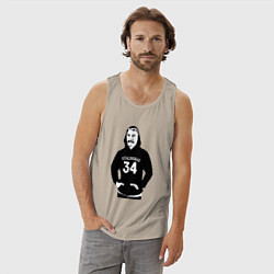 Майка мужская хлопок Stalingrad 34, цвет: миндальный — фото 2