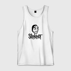 Майка мужская хлопок Slipknot black, цвет: белый