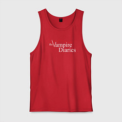 Майка мужская хлопок The Vampire Diaries, цвет: красный