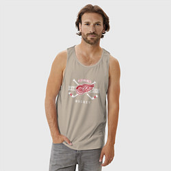 Майка мужская хлопок Detroit Red Wings: Est.1926, цвет: миндальный — фото 2
