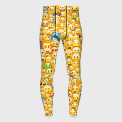 Тайтсы мужские Смайлики Emoji, цвет: 3D-принт