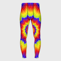 Тайтсы мужские Tie-Dye, цвет: 3D-принт