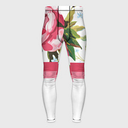 Тайтсы мужские Нежные Розы, цвет: 3D-принт