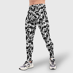 Тайтсы мужские Щенки Французского Бульдога, цвет: 3D-принт — фото 2