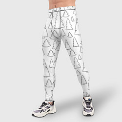 Тайтсы мужские Простые елочки, цвет: 3D-принт — фото 2
