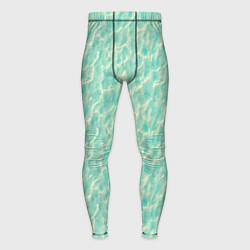 Тайтсы мужские Лазурная вода, цвет: 3D-принт