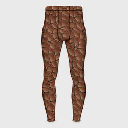 Тайтсы мужские Шоколадная Текстура, цвет: 3D-принт