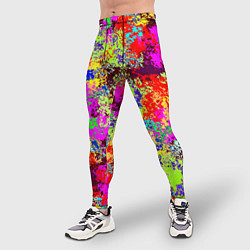 Тайтсы мужские Пиксельный камуфляж Токсик, цвет: 3D-принт — фото 2