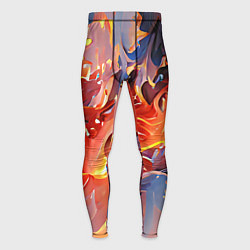 Тайтсы мужские Lava & flame, цвет: 3D-принт