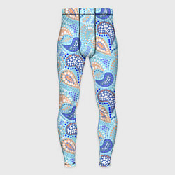 Мужские тайтсы Турецкий огурец Turkish cucumber blue pattern