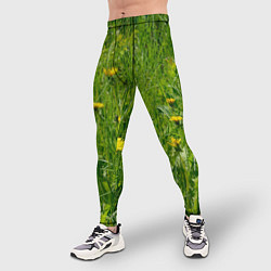 Тайтсы мужские Солнечные одуванчики, цвет: 3D-принт — фото 2