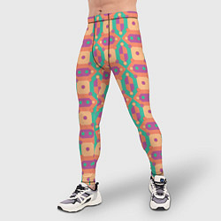 Тайтсы мужские Паттерн мозайка, цвет: 3D-принт — фото 2