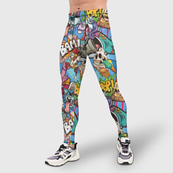 Тайтсы мужские Сумасшедший поп-арт, цвет: 3D-принт — фото 2