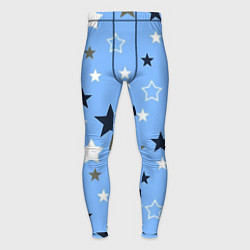 Тайтсы мужские Звёзды на голубом фоне, цвет: 3D-принт