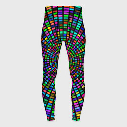 Тайтсы мужские Цветная спираль - оптическая иллюзия, цвет: 3D-принт