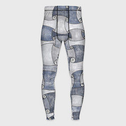 Мужские тайтсы Джинсовый паттерн