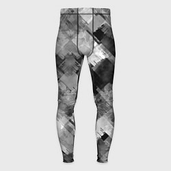 Мужские тайтсы Полоски белые и чёрные