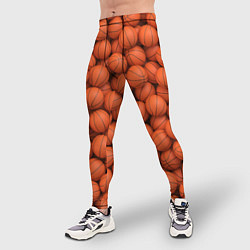 Тайтсы мужские Баскетбольные мячи, цвет: 3D-принт — фото 2