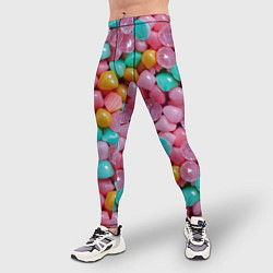 Тайтсы мужские Конфетные камешки Монпансье, цвет: 3D-принт — фото 2