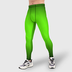 Тайтсы мужские Кислотный зеленый с градиентом, цвет: 3D-принт — фото 2