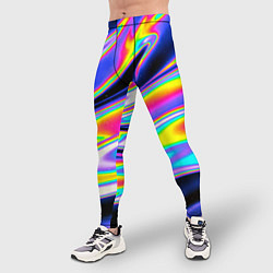 Тайтсы мужские Жидкость радужные разводы, цвет: 3D-принт — фото 2
