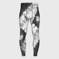 Тайтсы мужские Черно-белый тай-дай, цвет: 3D-принт