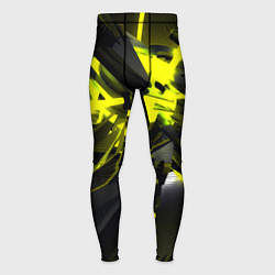 Тайтсы мужские Yellow gold abstraction, цвет: 3D-принт