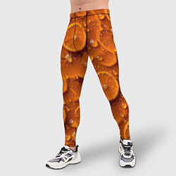 Тайтсы мужские Сочная текстура из долек апельсина, цвет: 3D-принт — фото 2