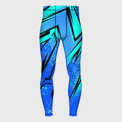 Тайтсы мужские Sport uniform - синие брызки, цвет: 3D-принт