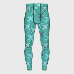 Тайтсы мужские Самолётики, цвет: 3D-принт