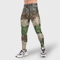 Тайтсы мужские Текстура пиксельная, цвет: 3D-принт — фото 2