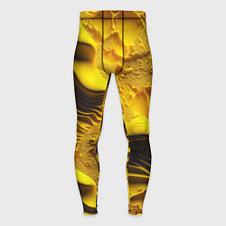 Тайтсы мужские Желтая объемная текстура, цвет: 3D-принт