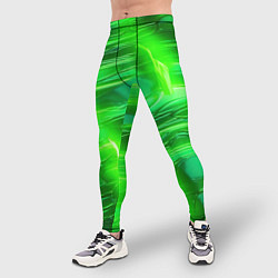 Тайтсы мужские Яркий зеленый фон, цвет: 3D-принт — фото 2