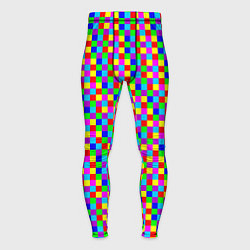 Тайтсы мужские Разноцветные маленькие квадраты, цвет: 3D-принт